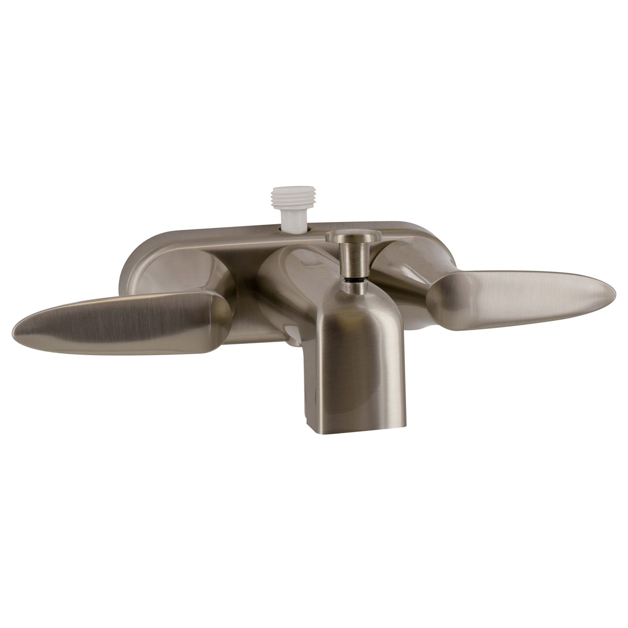 PF223403 Faucet 4" Tub W/Shower D-Spud Brushed Nickel 2-Lever Handle