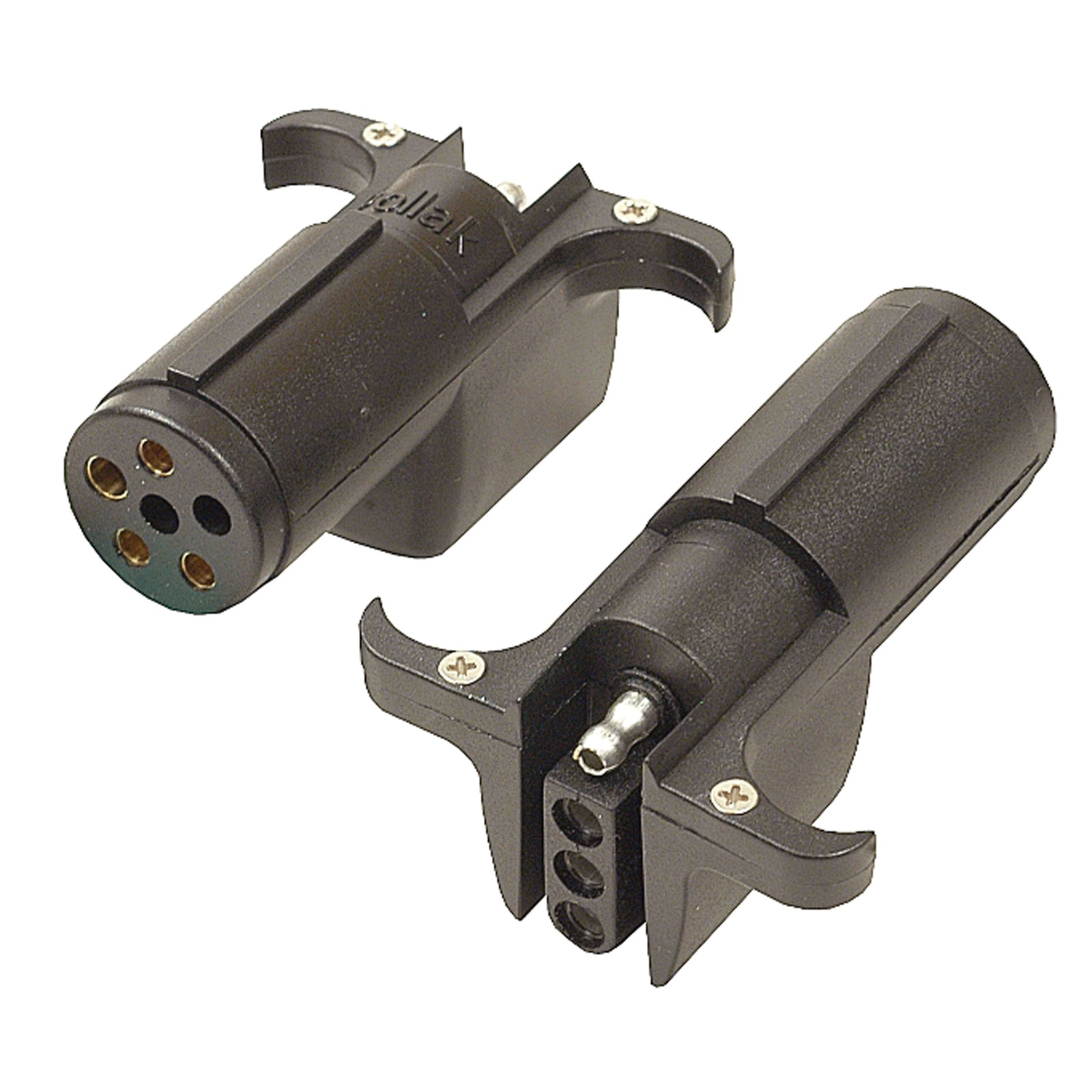 Pollak 12-717EP 6-Way Round Pin to 4-Way Flat Adapter