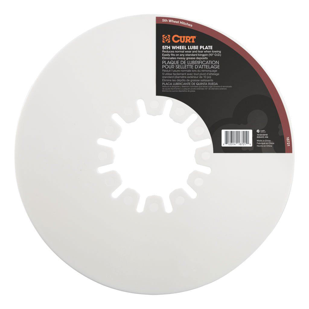 CURT 16721025 5th Wheel Hitch Lube Plates - 10" Diameter, Pack of 25