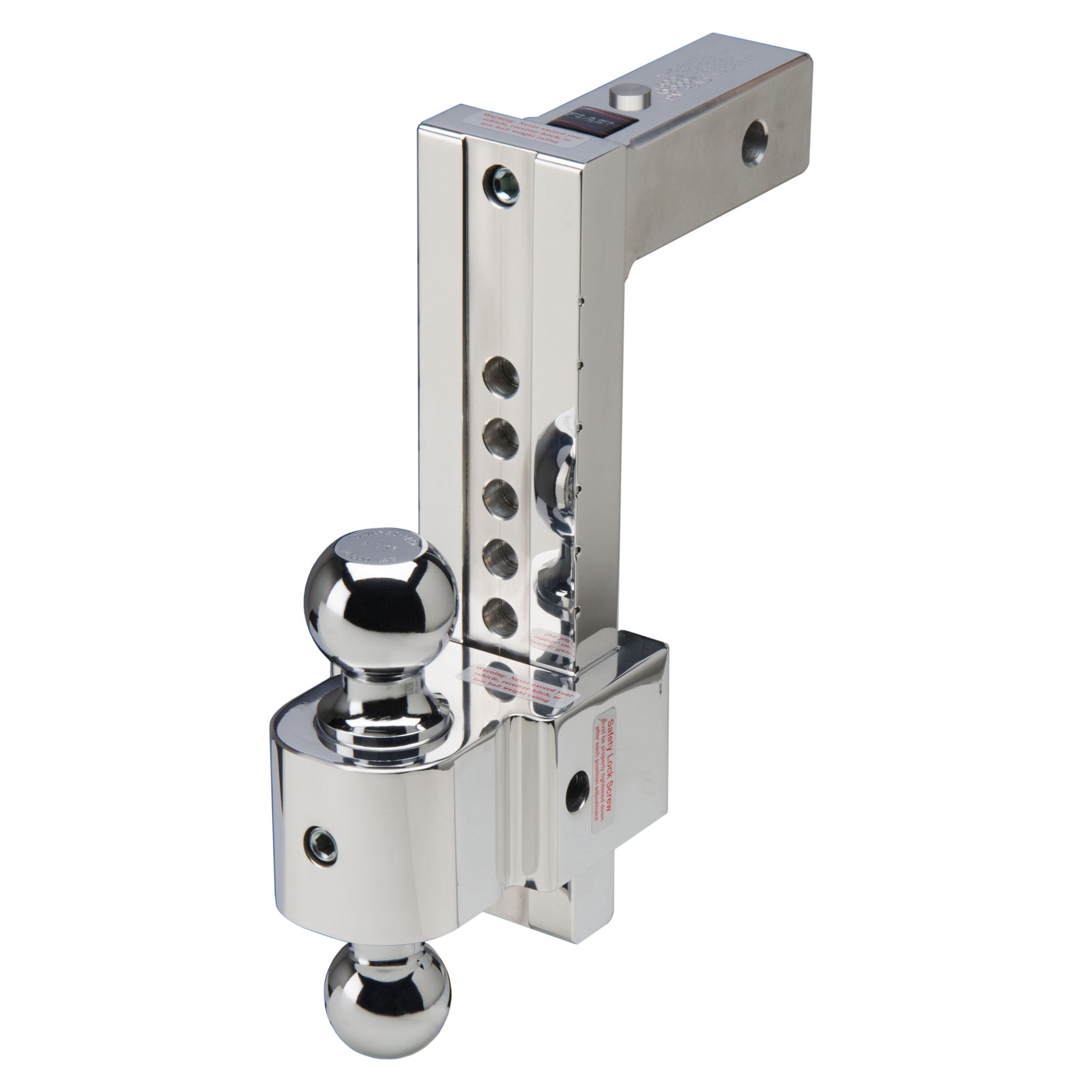 Fastway 47-00-3906 FLASH Silent Tow Ball Mount - 2.5" Receiver, 10" Drop, 2" & 2-5/16" Chrome Ball