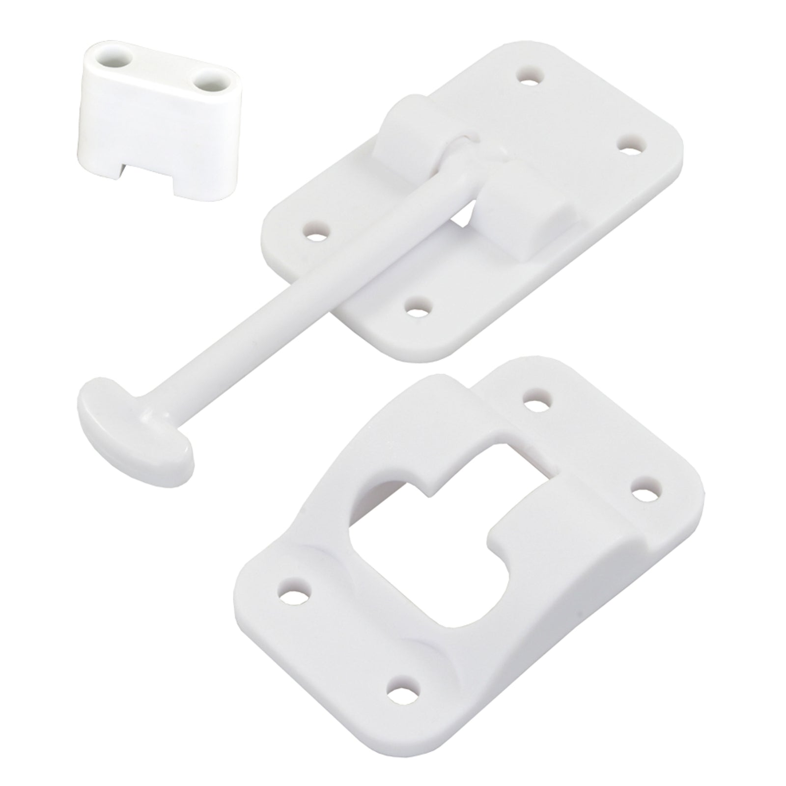 JR Products 10414B T-Style Door Holder with Bumper - 3-1/2"