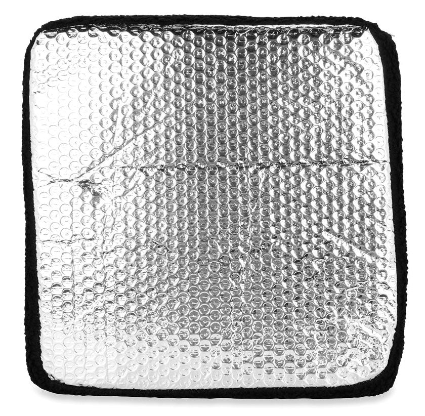 Camco 45196 RV Black-Out Vent Insulator with Reflective Surface - 14" x 14", Black