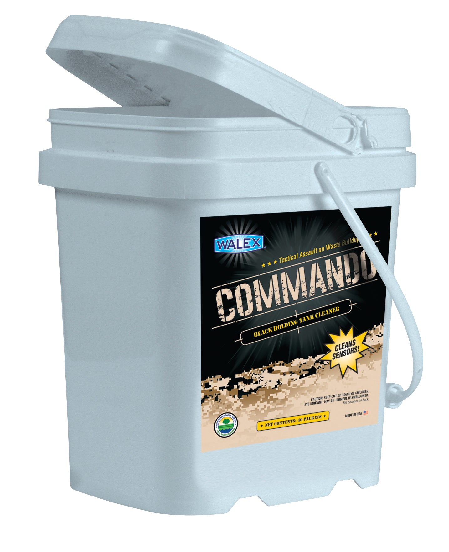 Walex CMDOBK Commando Black Holding Tank Cleaner - 40 Pack