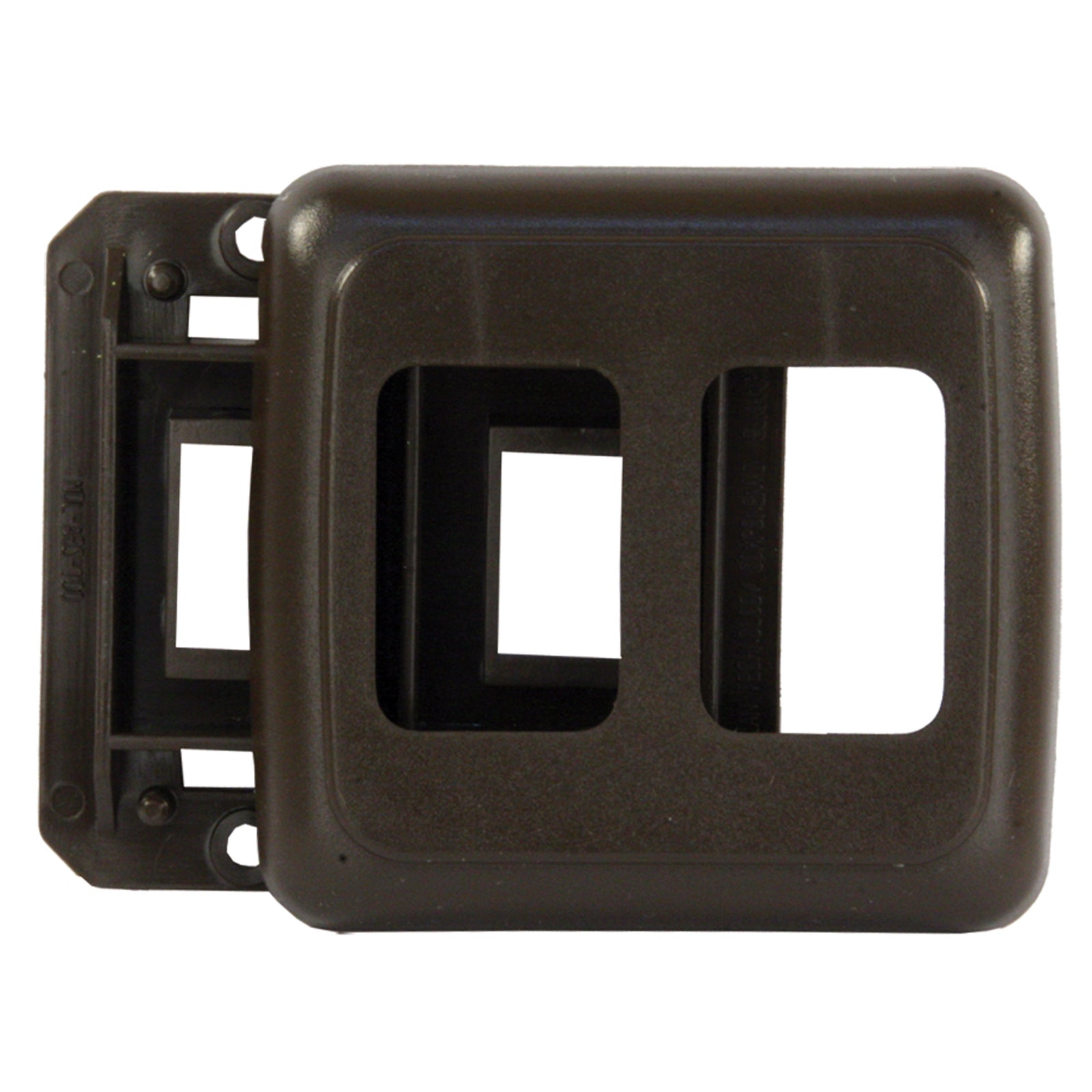 JR Products 12205 Double Switch Base and Face Plate - Brown