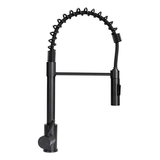 Lippert 2021090598 Coiled Pull-Down Faucet - Black Matte