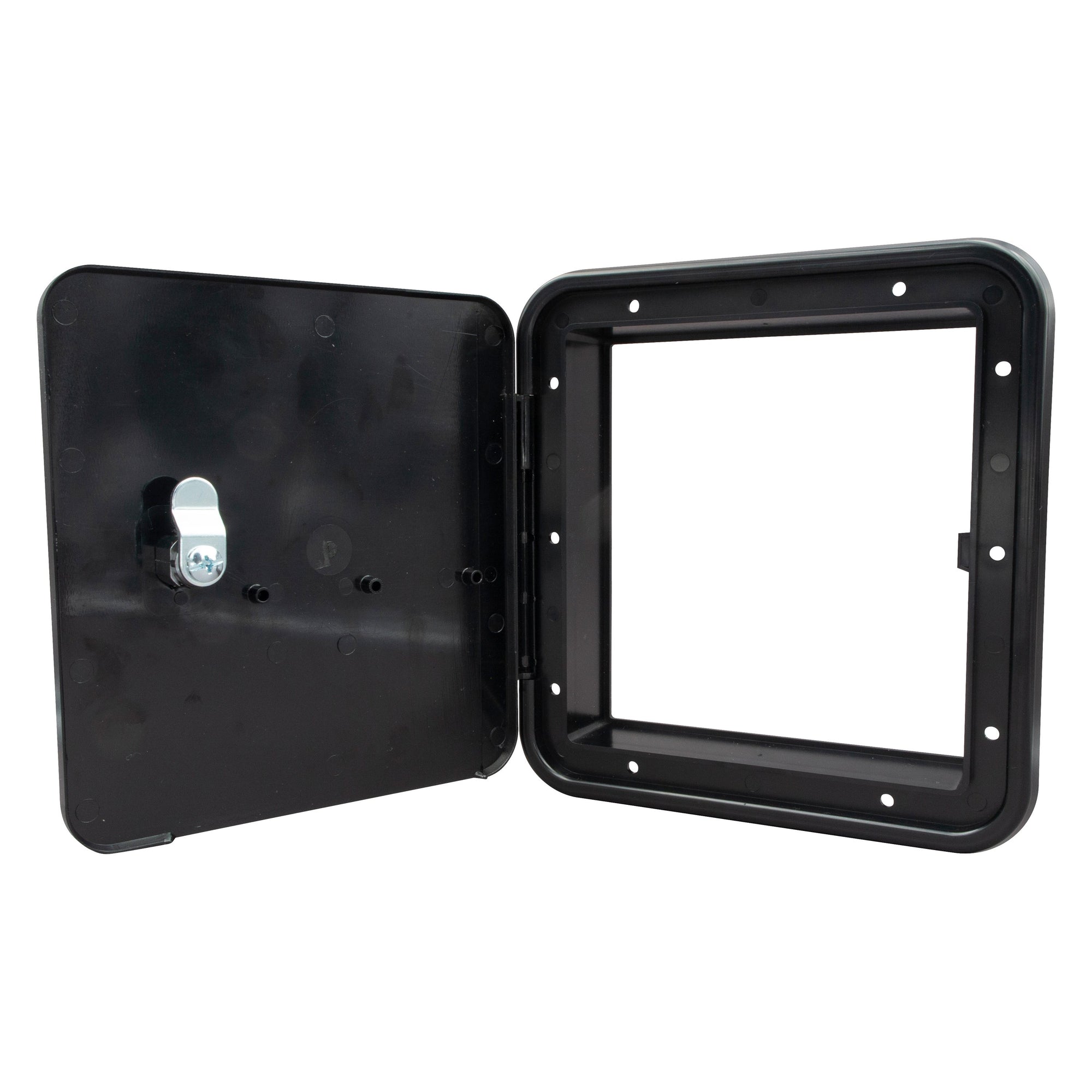 Thetford 94308 Multi-Purpose/Fuel Hatch without Back - Keyed Entry, Black