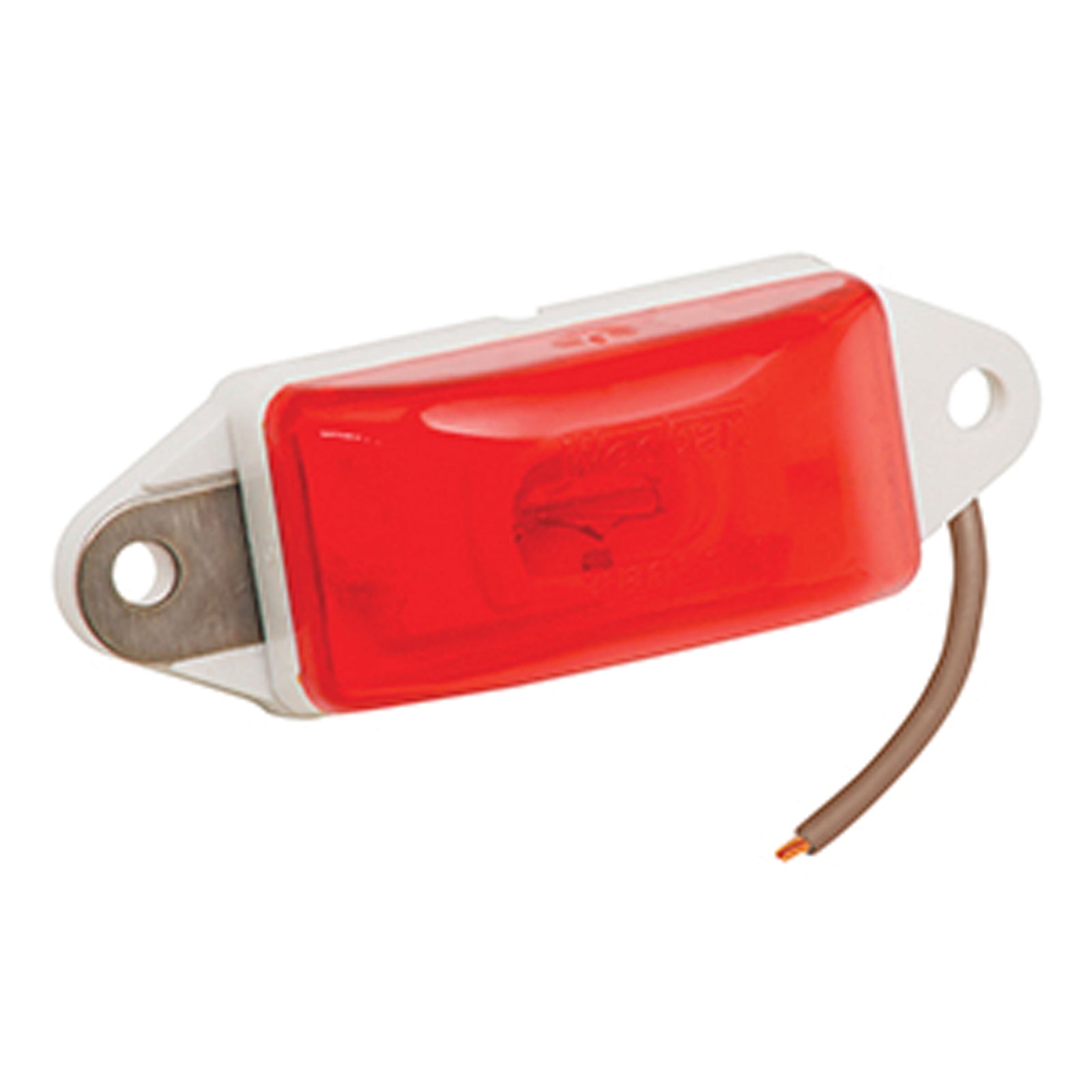 Wesbar 203286 Ear-Mount Side Marker Clearance Light - Red w/ White Base