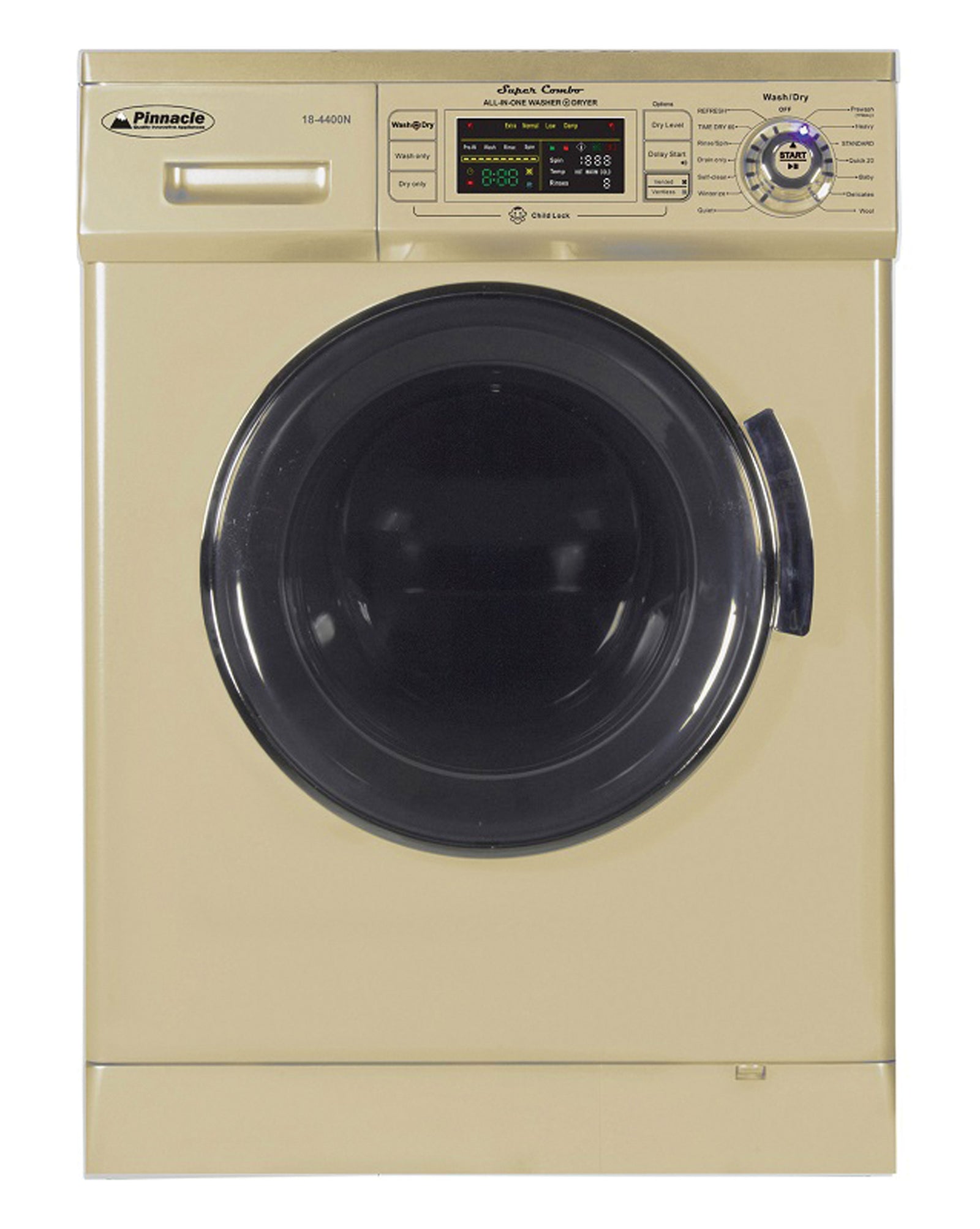 Pinnacle 18-4400NG Super Combo Washer/Dryer - Champagne Gold