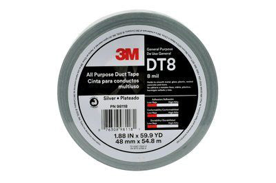 3M 7100158345 All Purpose Duct Tape DT8 - 48mm x 54.8M, 8 mil