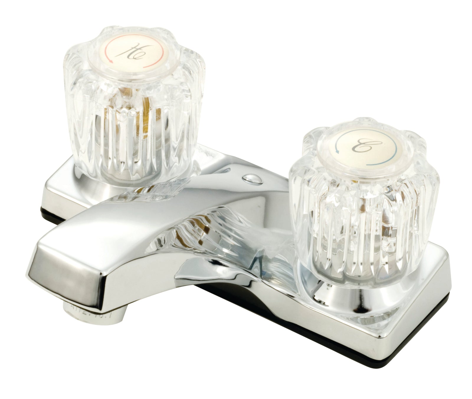 American Brass J77 RV Metal Bathroom Faucet With Crystal Handles And Brass Stems - 4", Chrome