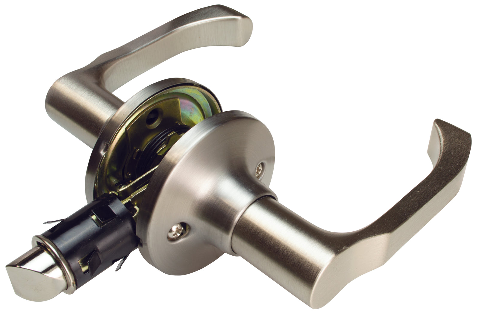 Creative Products Group LSL-806PS-BSN Non-Locking Curved Leverset - Brushed Satin Nickel