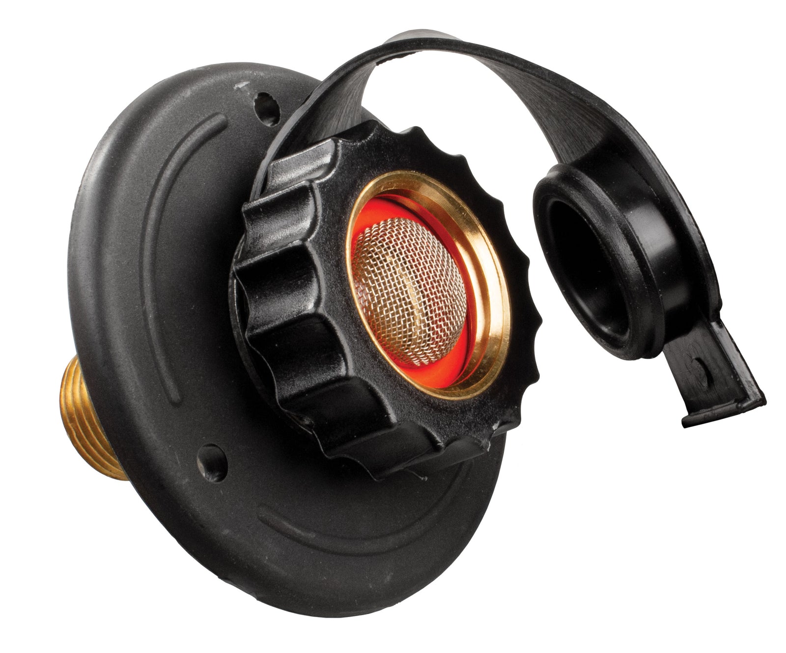 JR Products 62285 Lead-Free City Water Flange in Black - 1/2" MPT x 3/4" Hose Fitting