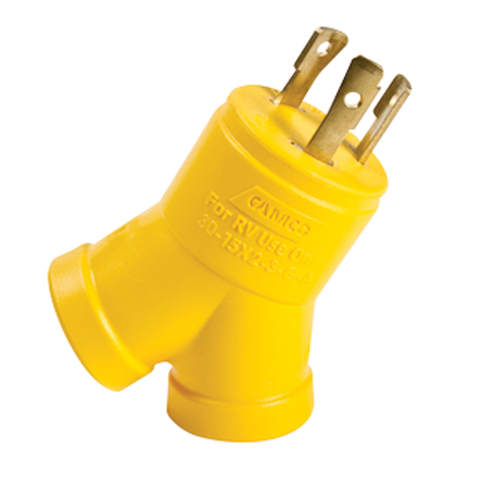 Camco 55433 3-Prong Generator Adapter - 30AM / 2x15AF
