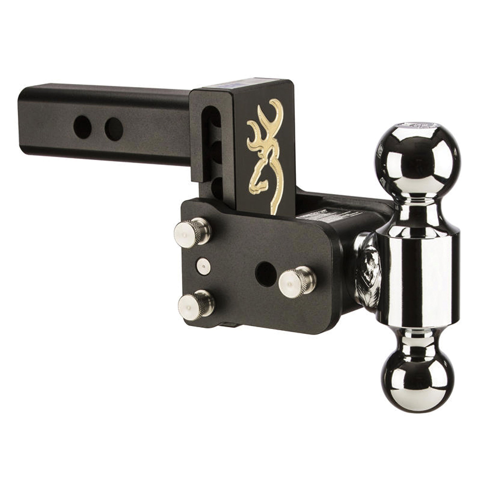 B&W Trailer Hitches TS10037BB Tow and Stow Adjustable Ball Mount - 2-5/16" & 2" Ball, 5" Drop, 5.5" Rise, Browning