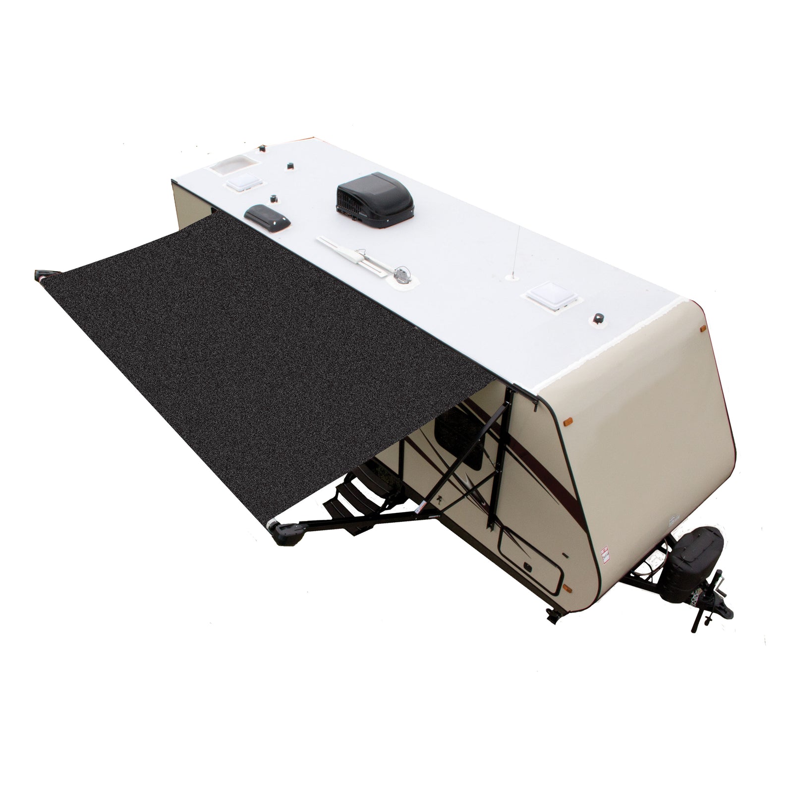 Lippert V000211532 Solera Standard Power/Manual Roller Assembly - 21', Solid Black