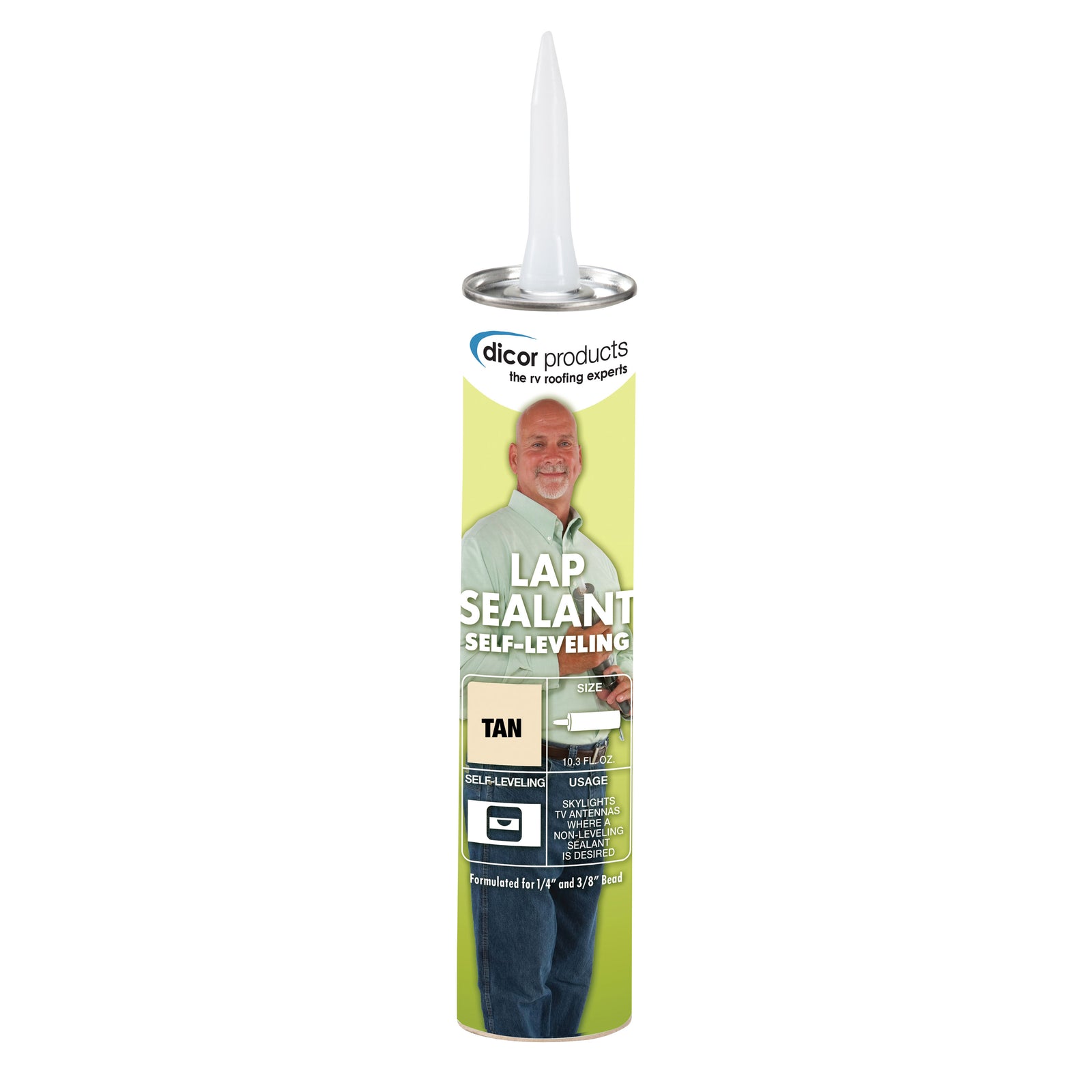 Dicor 501LST-1 EPDM Self-Leveling Lap Sealant - 10.3 oz. Tube, Tan