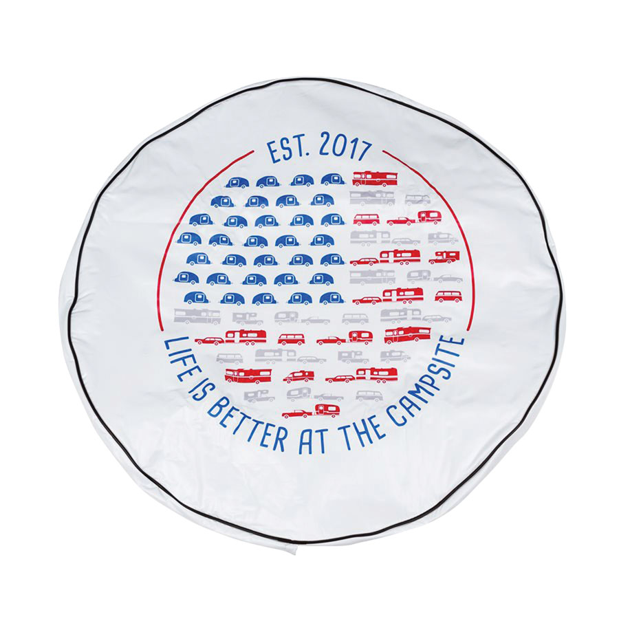 Camco 53348-P LIBATC RV Spare Tire Cover - Texas Flag RV, 29" (Size F)