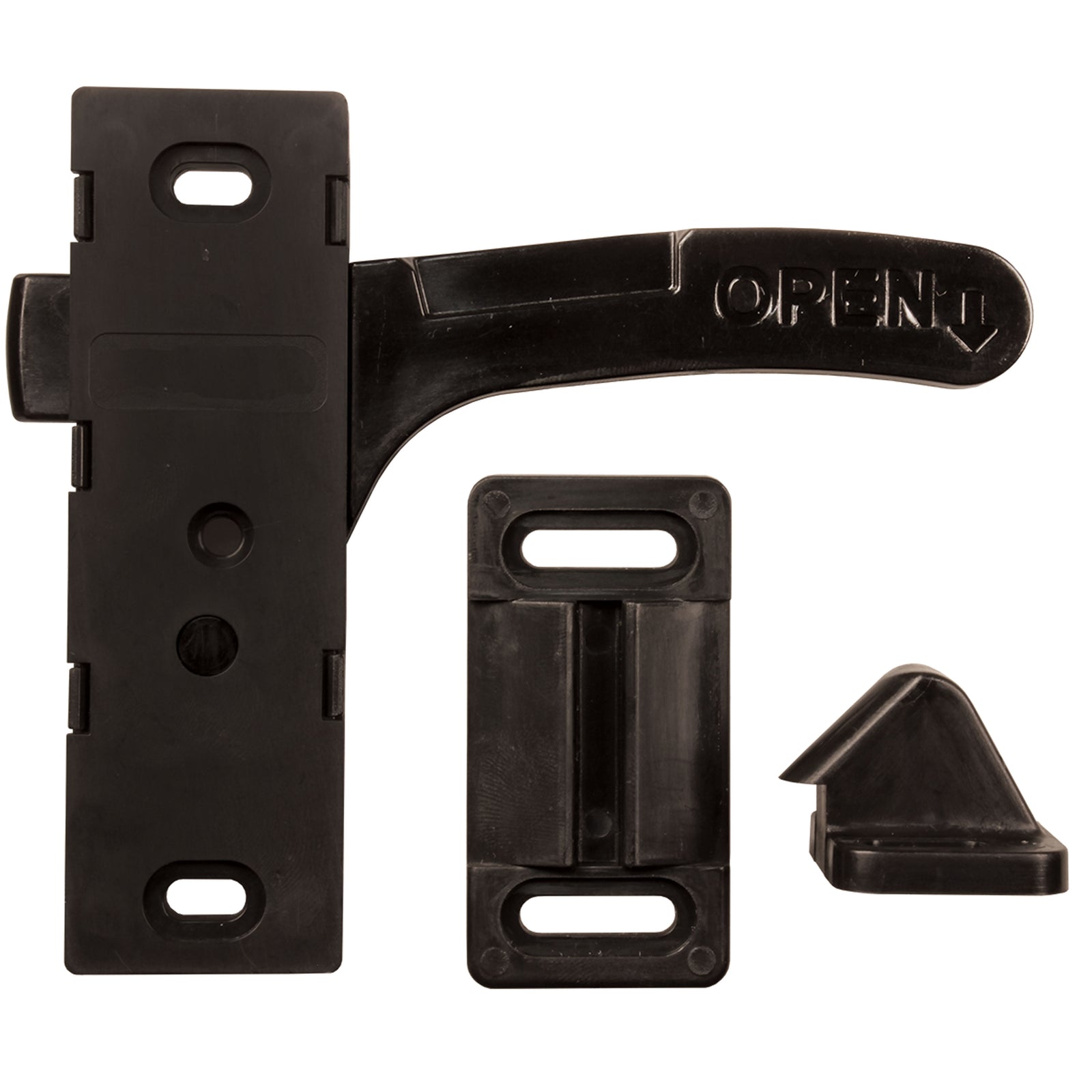 JR Products 06-11865 Screen Door Latch Black