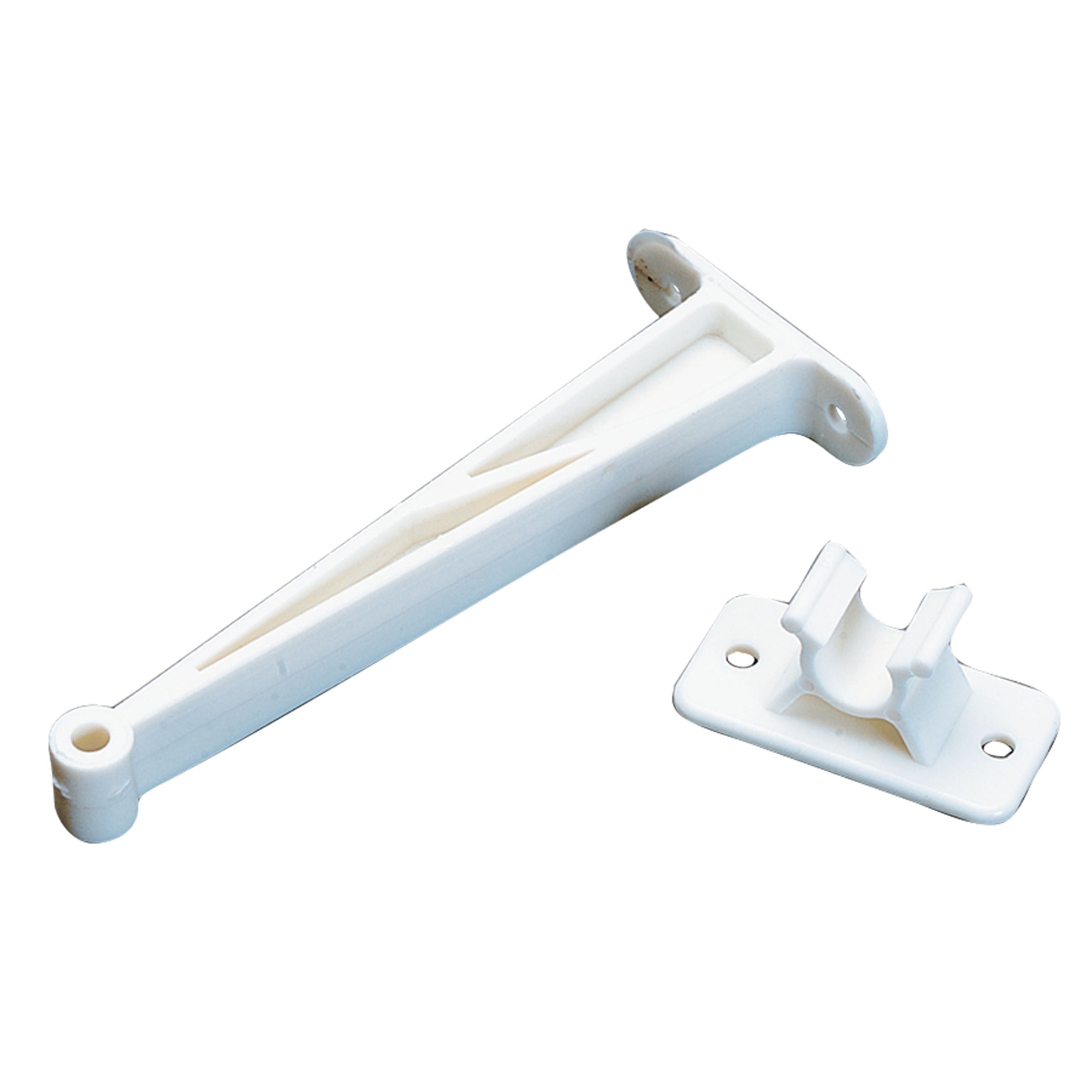AP Products 013-087W Plastic Door Holdback - 5-1/2", Polar White