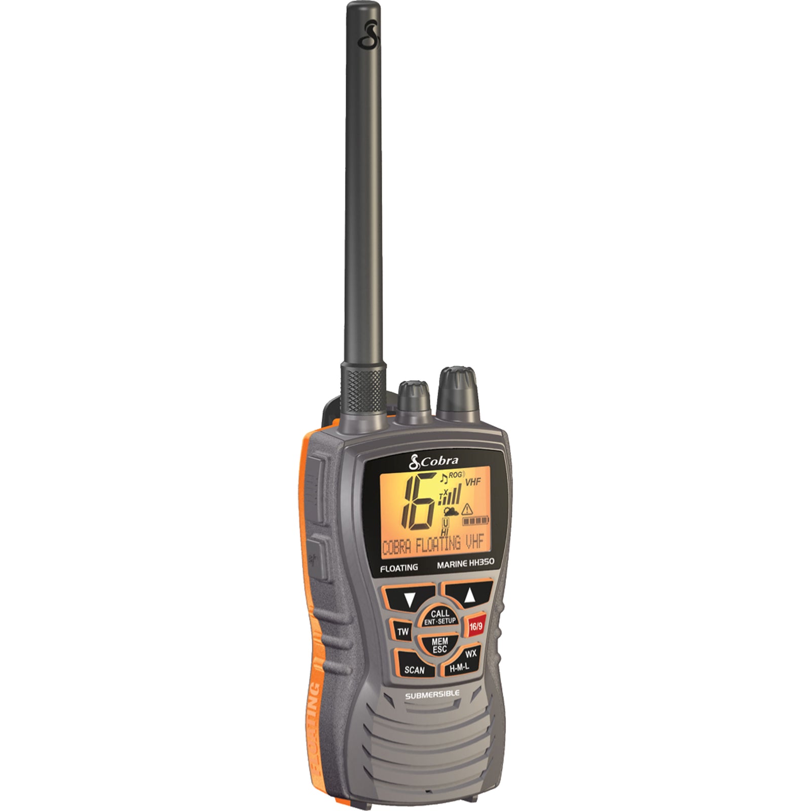 Cobra MRHH350FLT Handheld Waterproof VHF Radio - 6 Watt, Floating