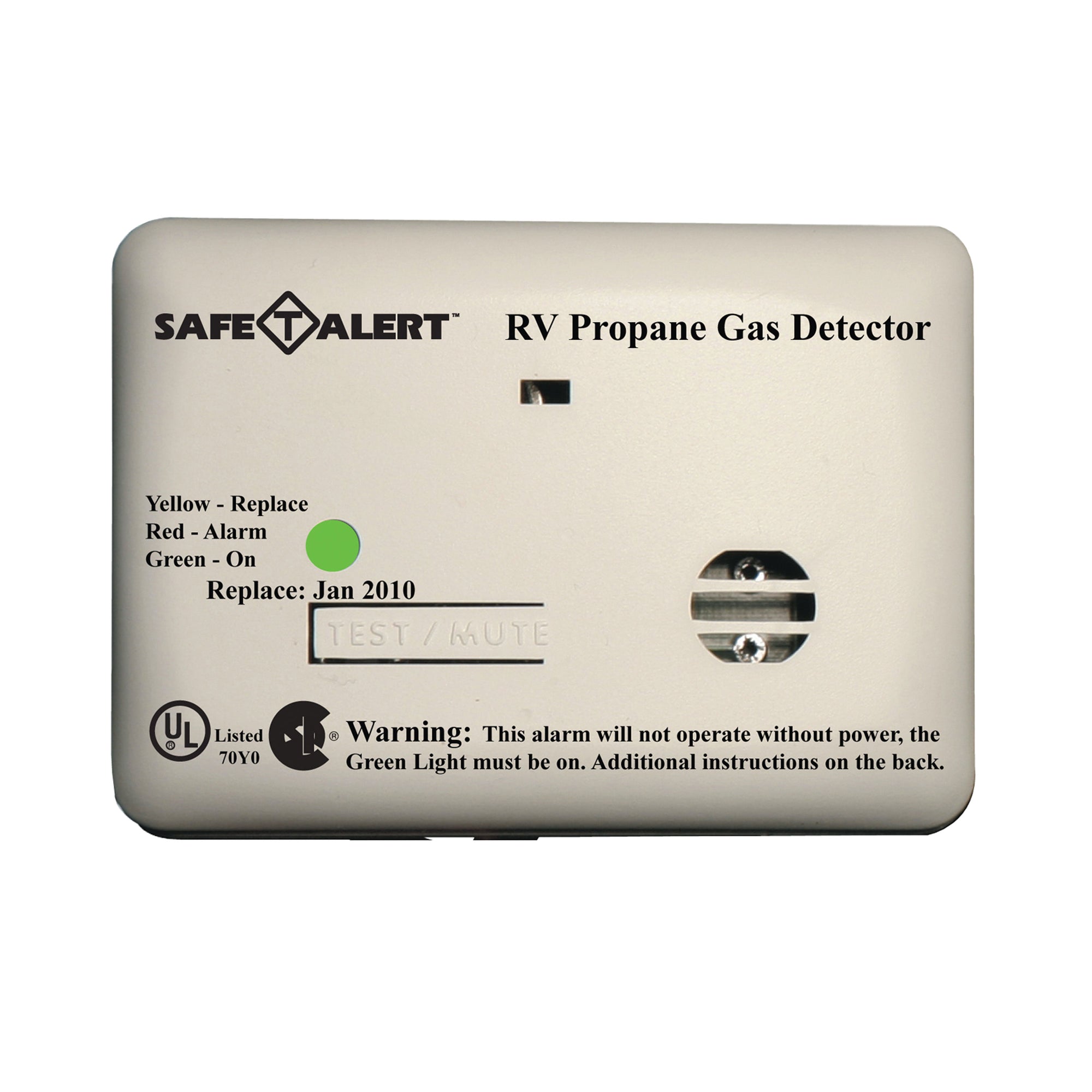 Safe-T-Alert 20-441-P-WT Mini Hard-Wired Propane/LP Gas Alarm - 12V, 20 Series, White