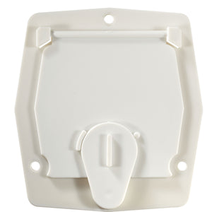 RV Designer B122 Basic Cable Hatch - Round, Colonial White