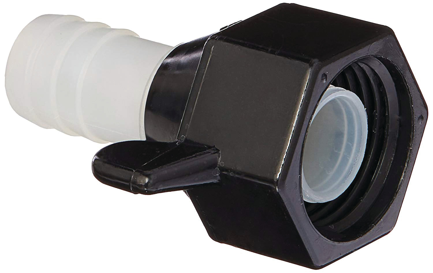 Shurflo 244-2926 Straight Fitting Wingnut Swivel - Nylon 1/2"-14 NPT (F) x 1/2" Barb