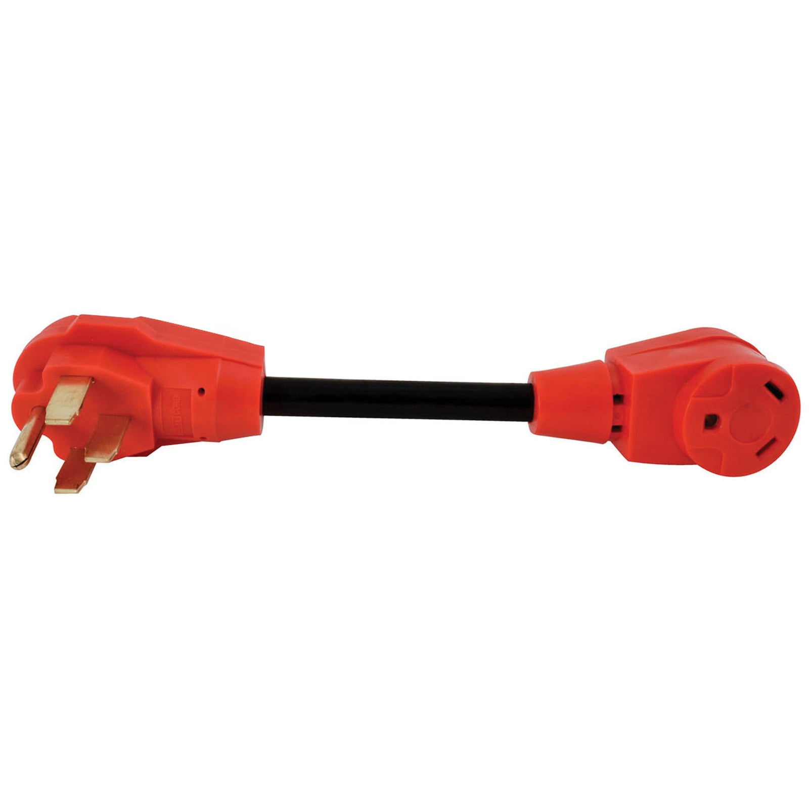 Valterra A10-5030F Mighty Cord 12" Adapter Cord w/Handle - 50AM to 30AF, Red