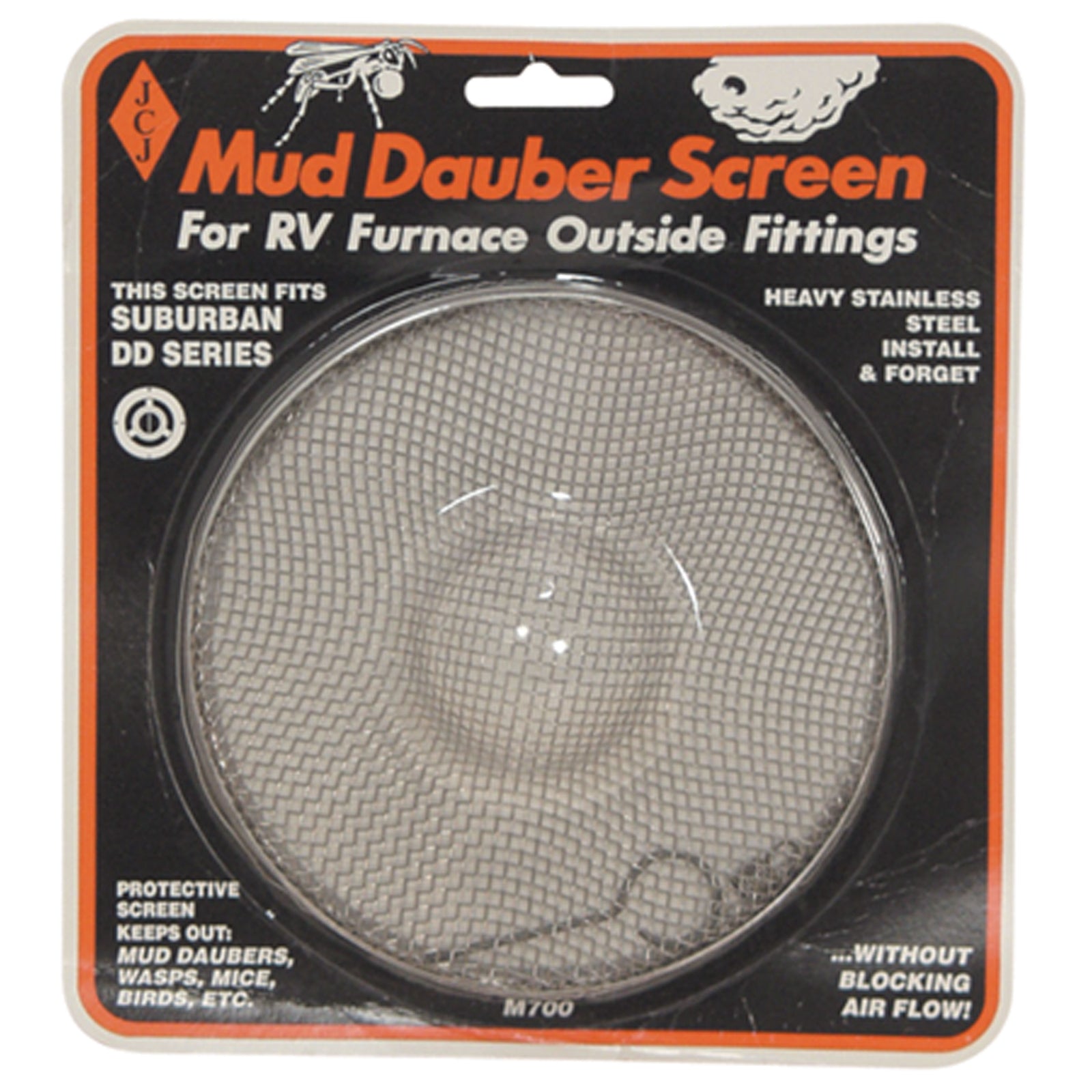 JCJ M-700 Mud Dauber Screens for RV Furnace and Fan Unit Outside Fittings - M700: For Suburban DD Series