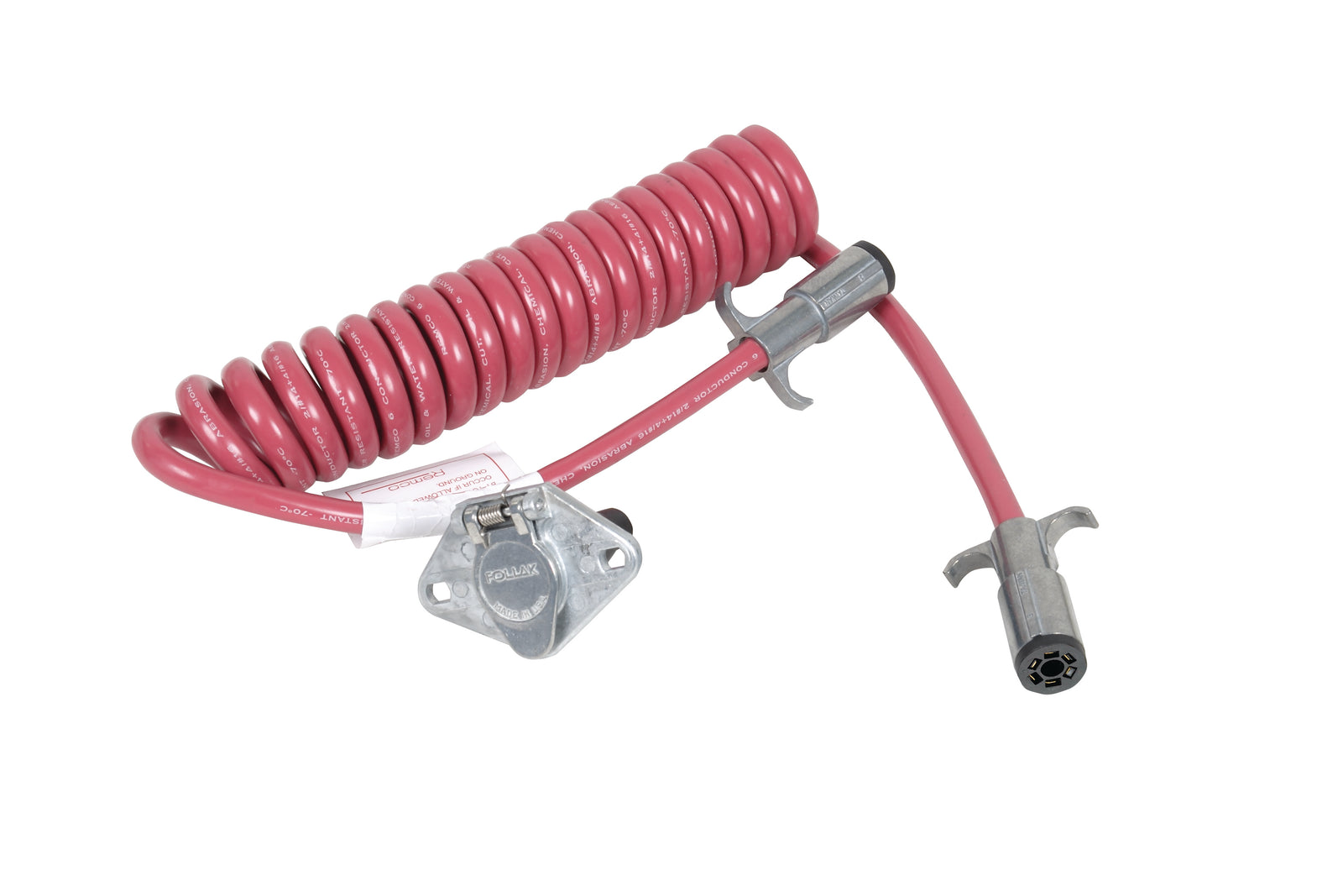 Demco 9523054 7-Way to 6-Way Flex Coiled Lighting Cable