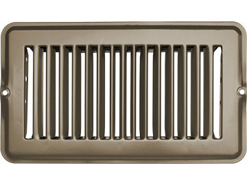 RV Designer H872 Metal Undampered Vent Register - 4" x 10", Tan