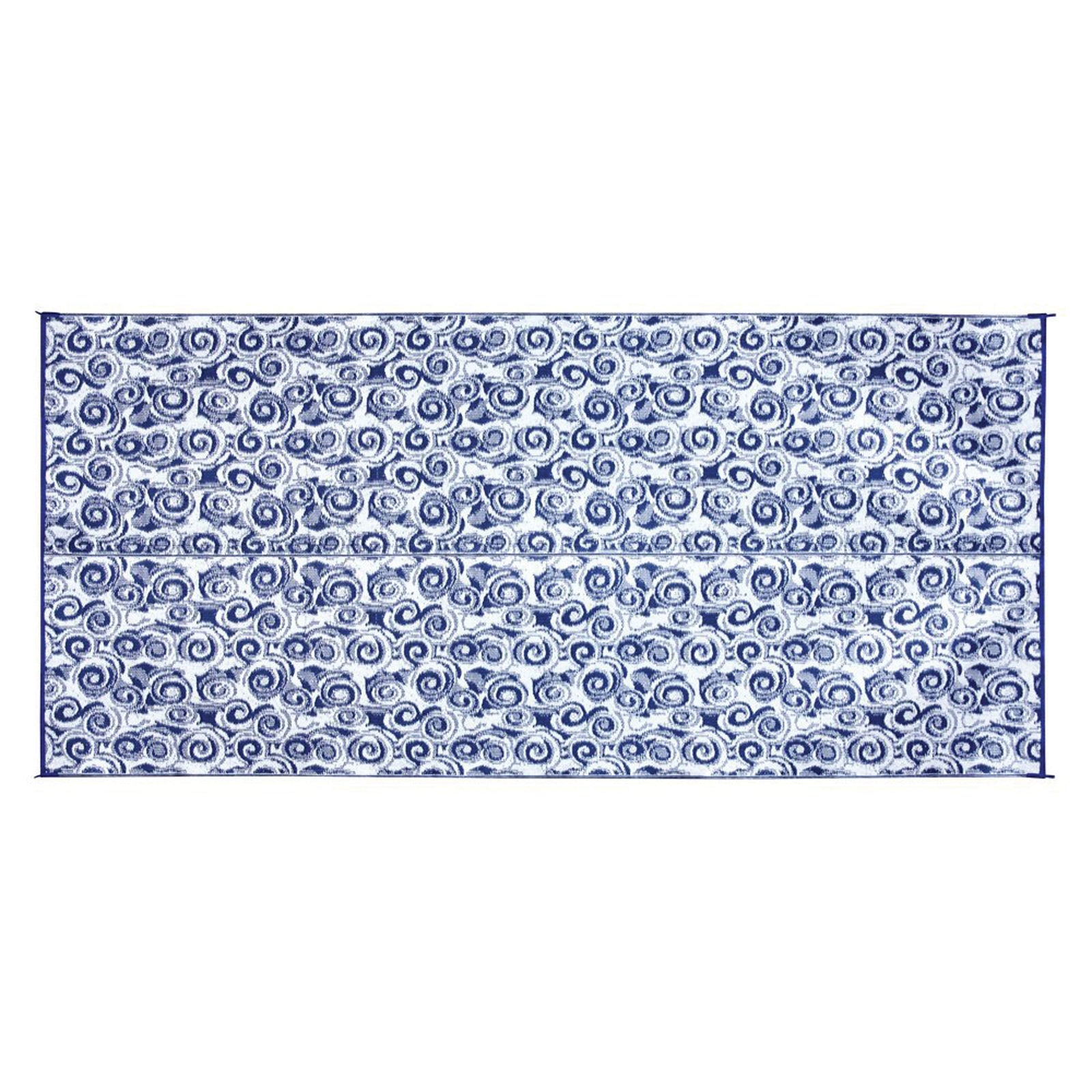 Camco 42841 Swirl Awning Leisure Mat - Blue 8' x 16'