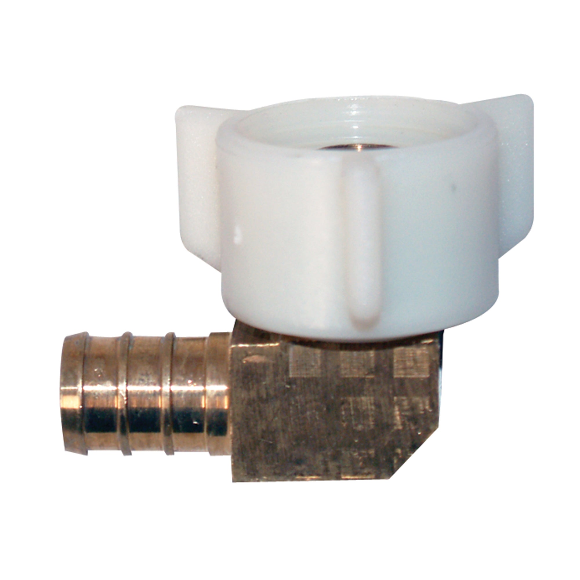 Flair-It 51198 Brass Swivel Elbow - 1/2" Barb x 1/2" FPT Cone Connector