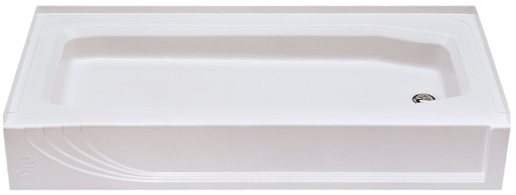 Better Bath WBC-5428 R-SPK White ABS Shower Pan - RH Drain