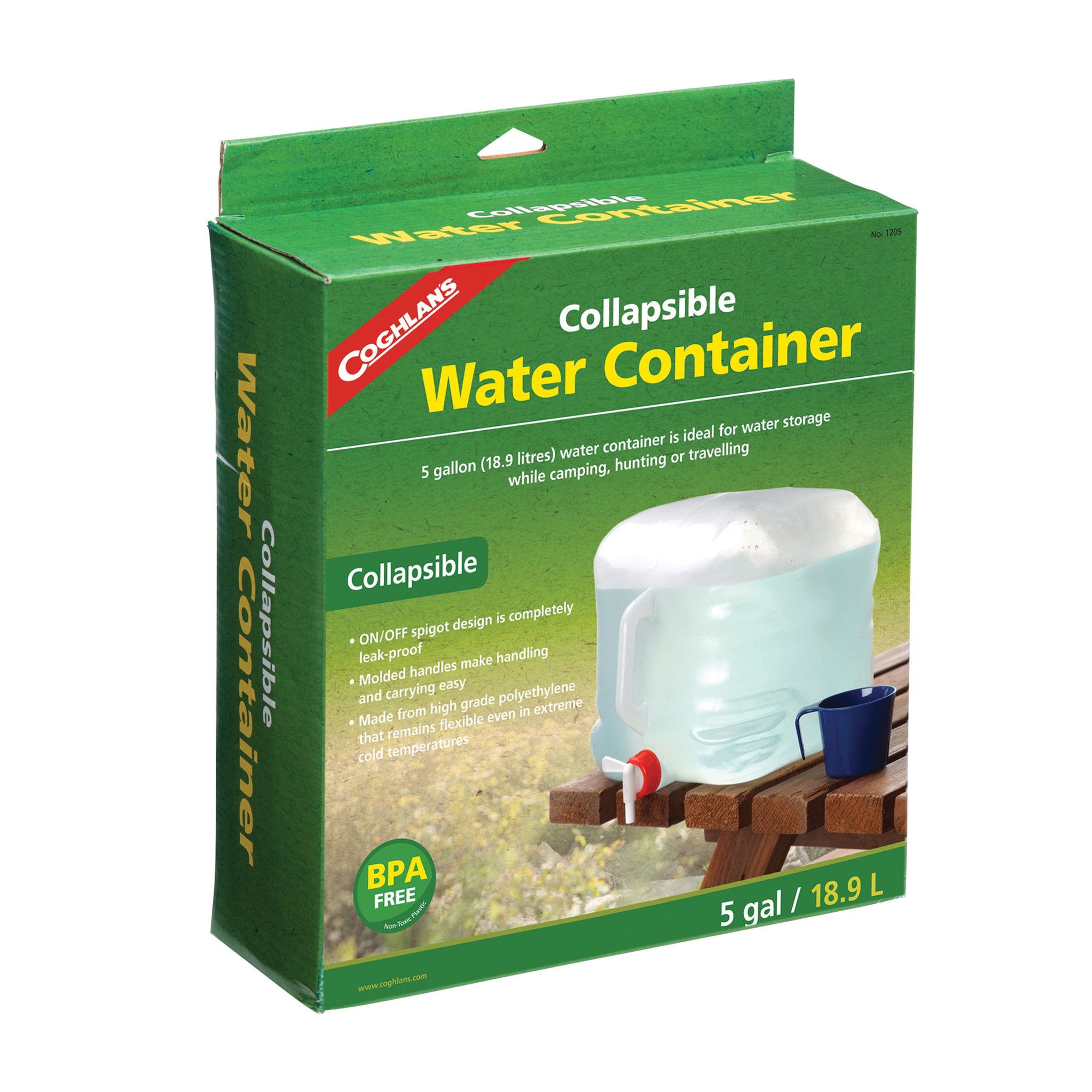 Coghlan's 1205 Collapsible Water Container, 5 Gallon