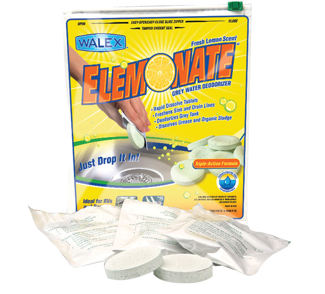 Walex TOI-61776 Elomonate Grey Water Deodorizer Tablets - 5 Pack