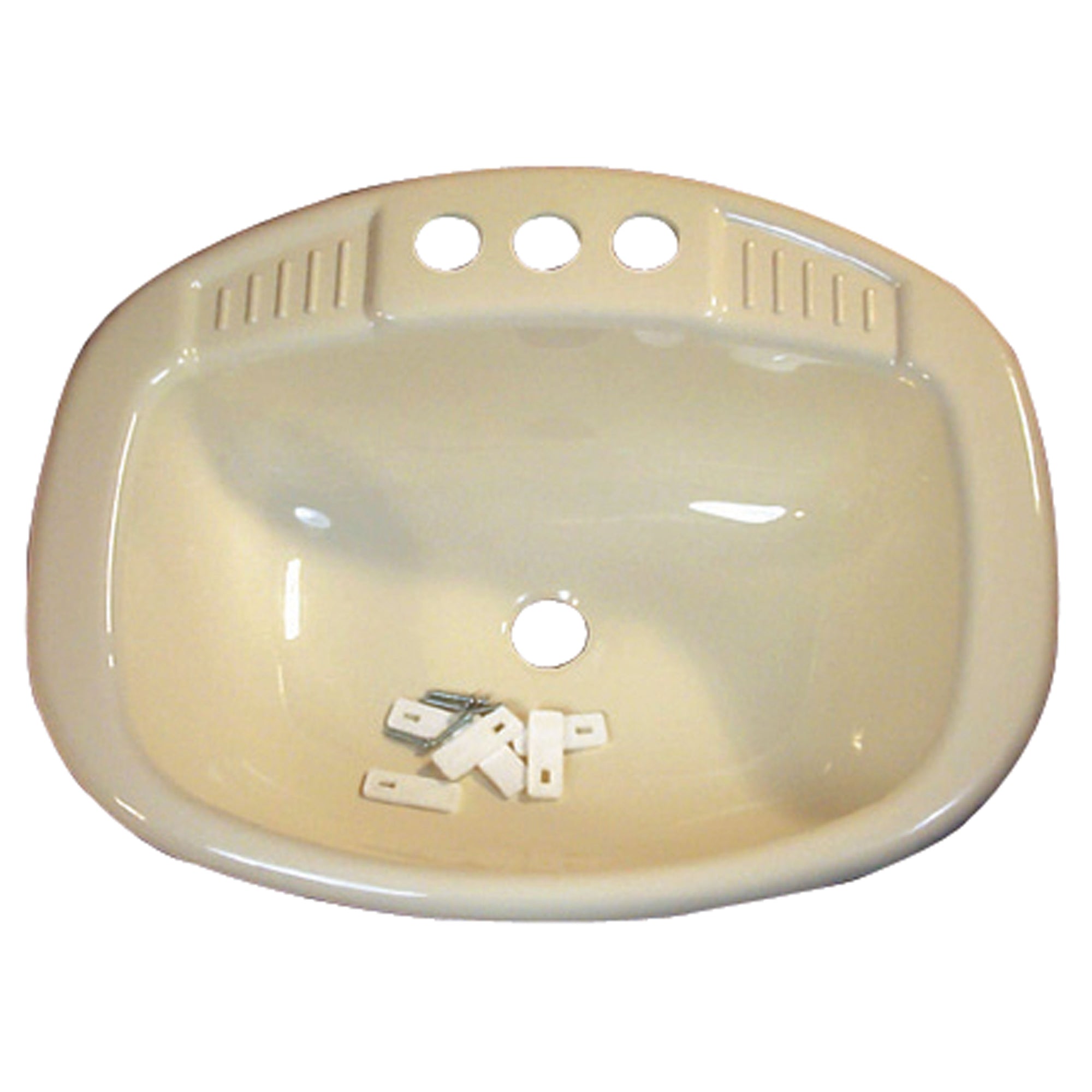 LaSalle Bristol 16 270PP Oval Lavatory Sink With 3 Mounting Holes - Ivory
