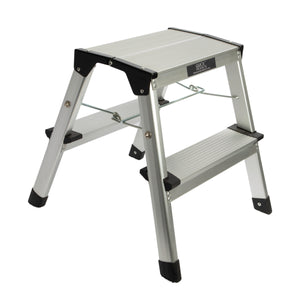 Quick Products QP-FOSS Slim-Profile Easy Folding One-Step Stool - 200 lbs. Capacity