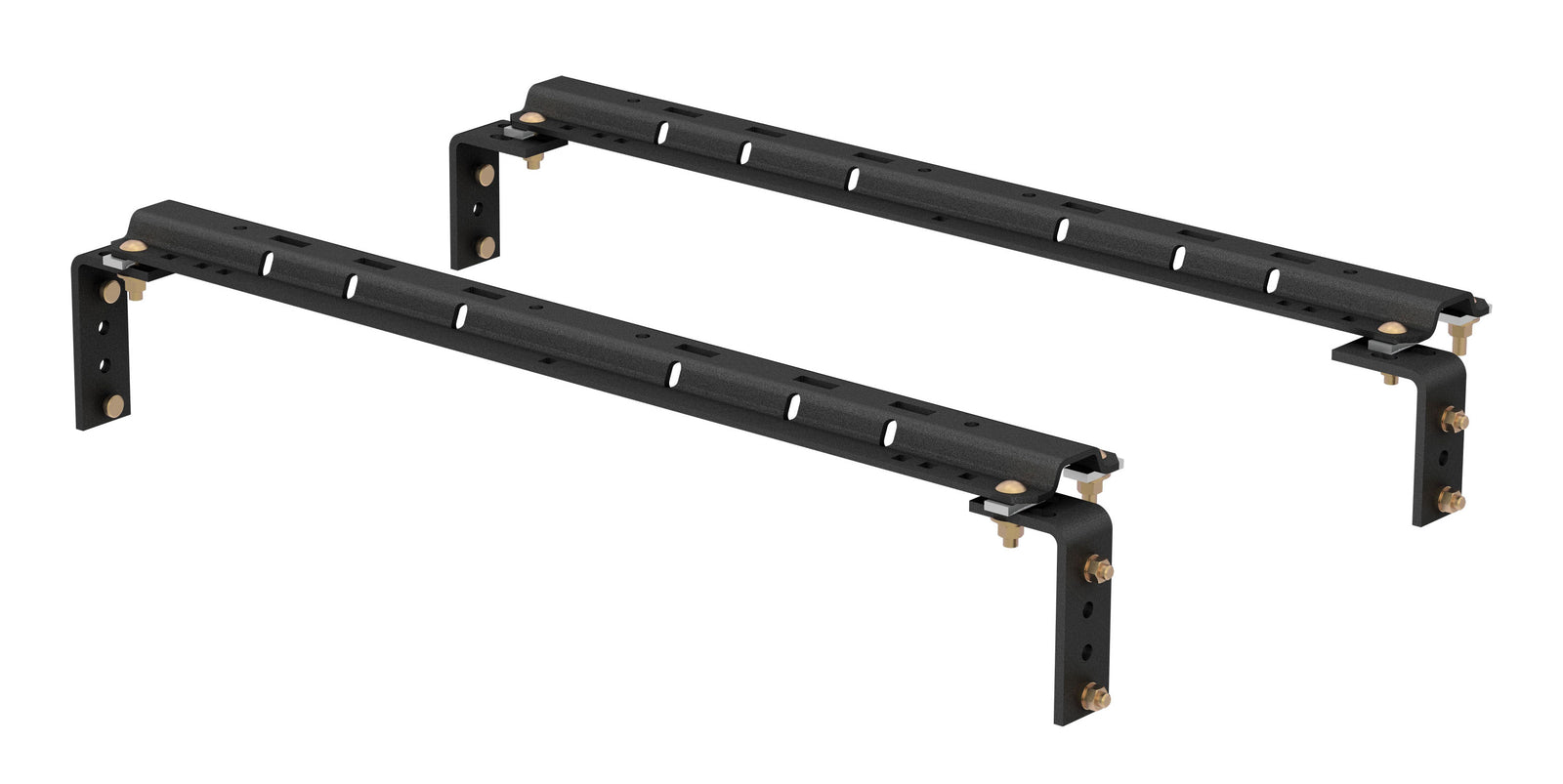 CURT 16200 Industry-Standard 5th Wheel Hitch Rails and Brackets - 25,000 lbs., Carbide Black