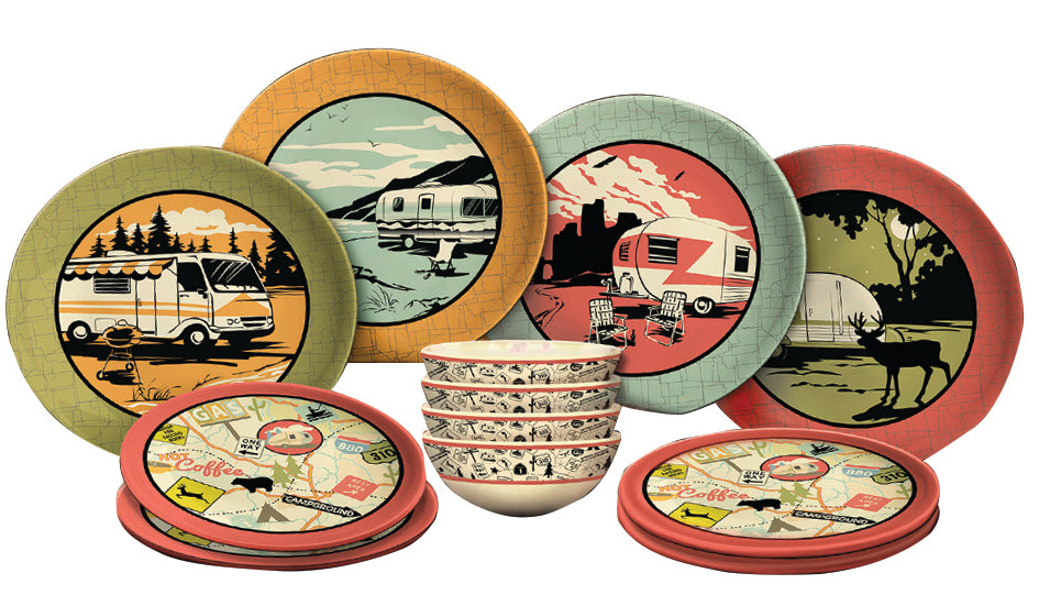 Camp Casual CC-001 12-Piece Dish Set