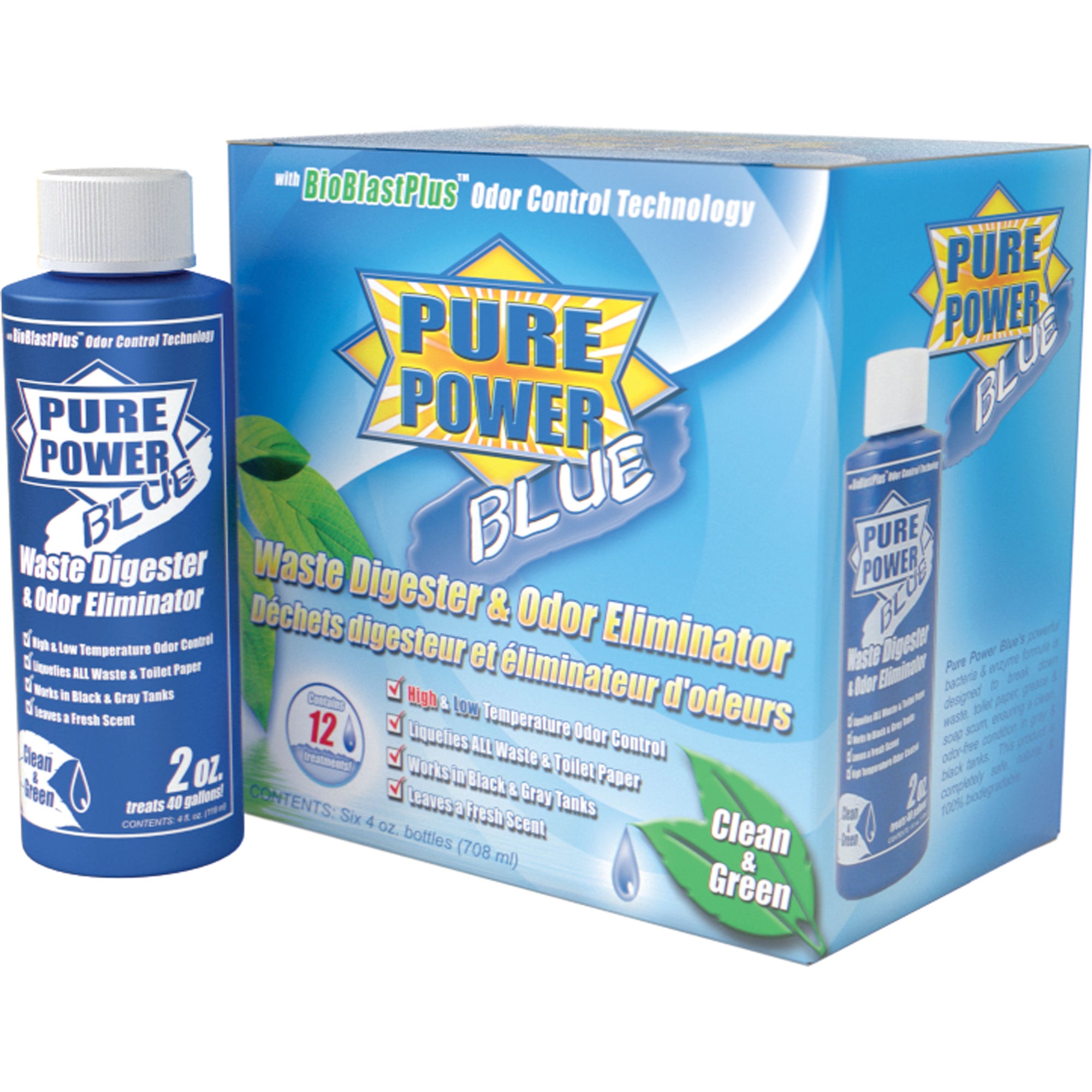 Valterra V23017 Pure Power Blue Waste Digester and Odor Eliminator - 4 oz., Pack of 6