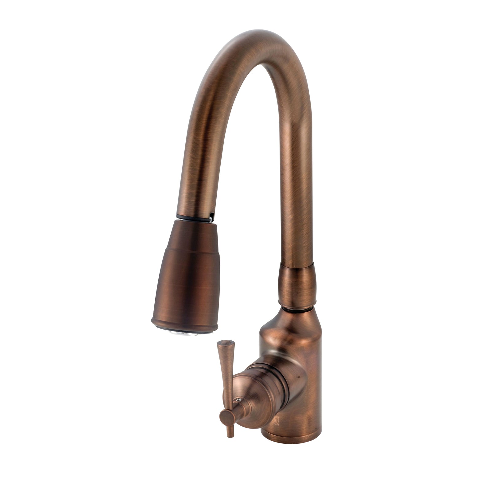 Empire Faucets SL2000N Metallic Single Lever Kitchen Faucet with Pull-Down Sprayer and Deck Plate - Brushed Nickel