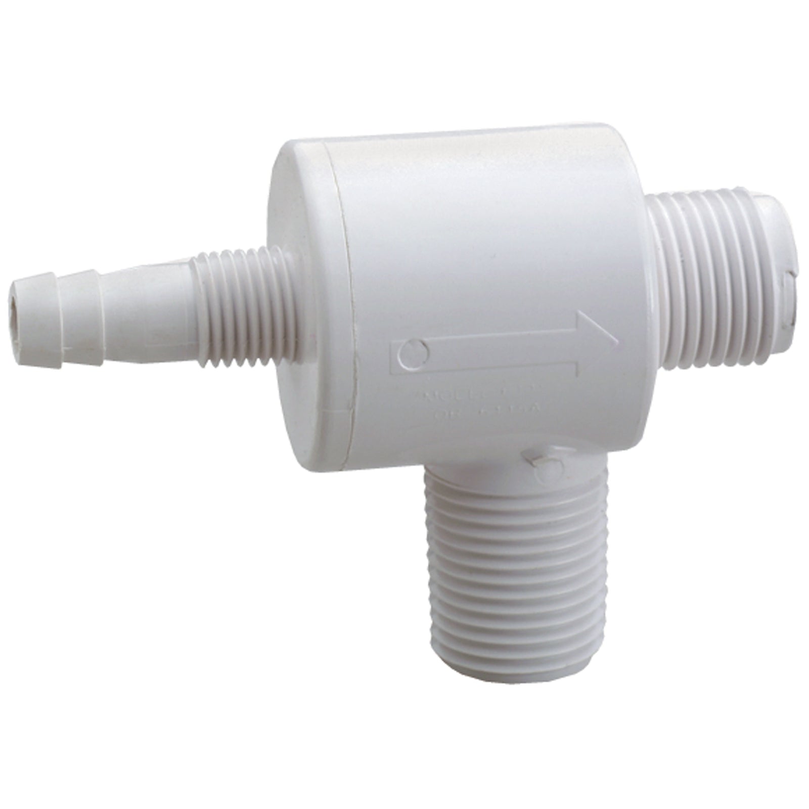 Attwood 6115A1 Check Tee - Combination Barbed Inlet/Threaded Outlet