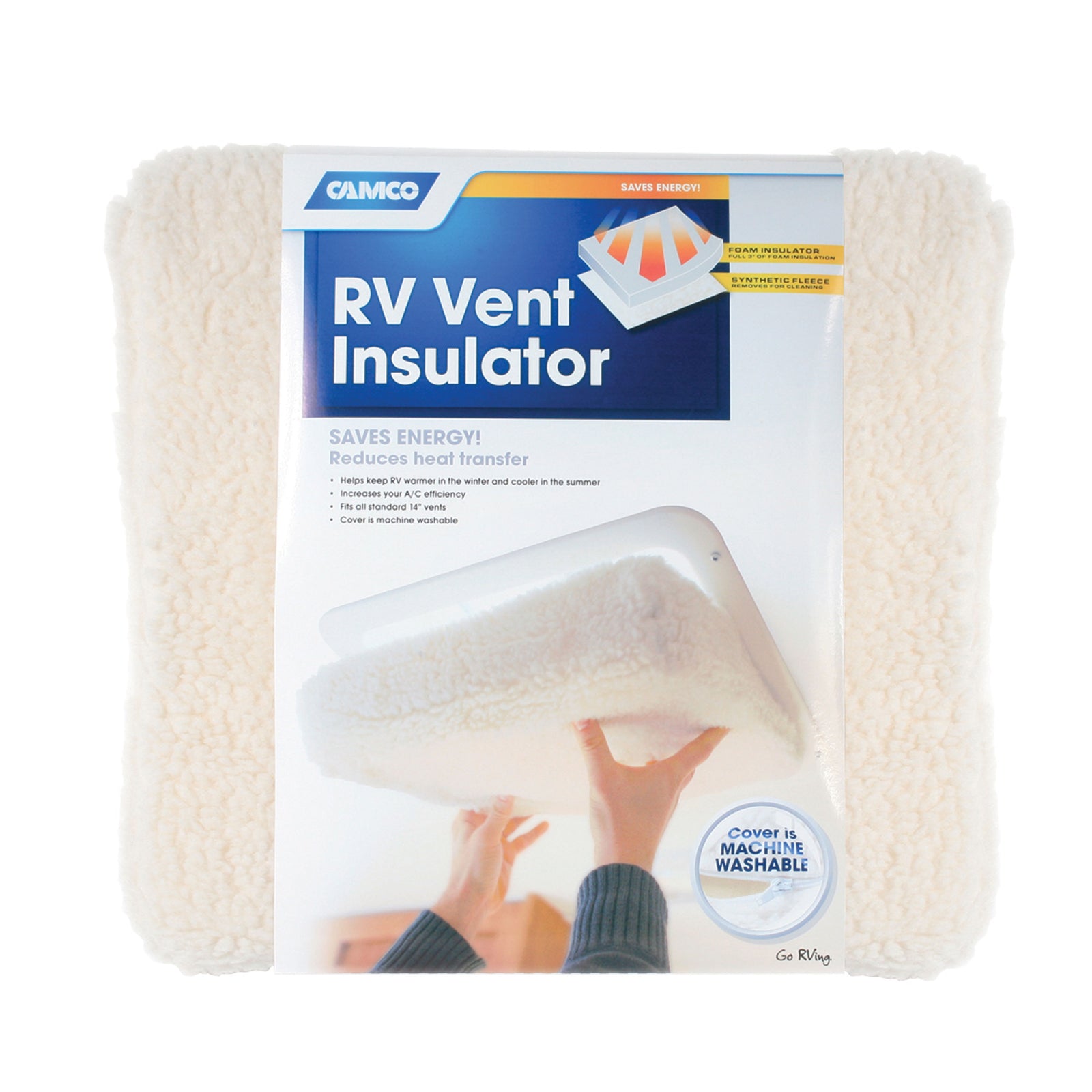 Camco 45195 Sunshield RV Vent Insulator - Without Reflective Side