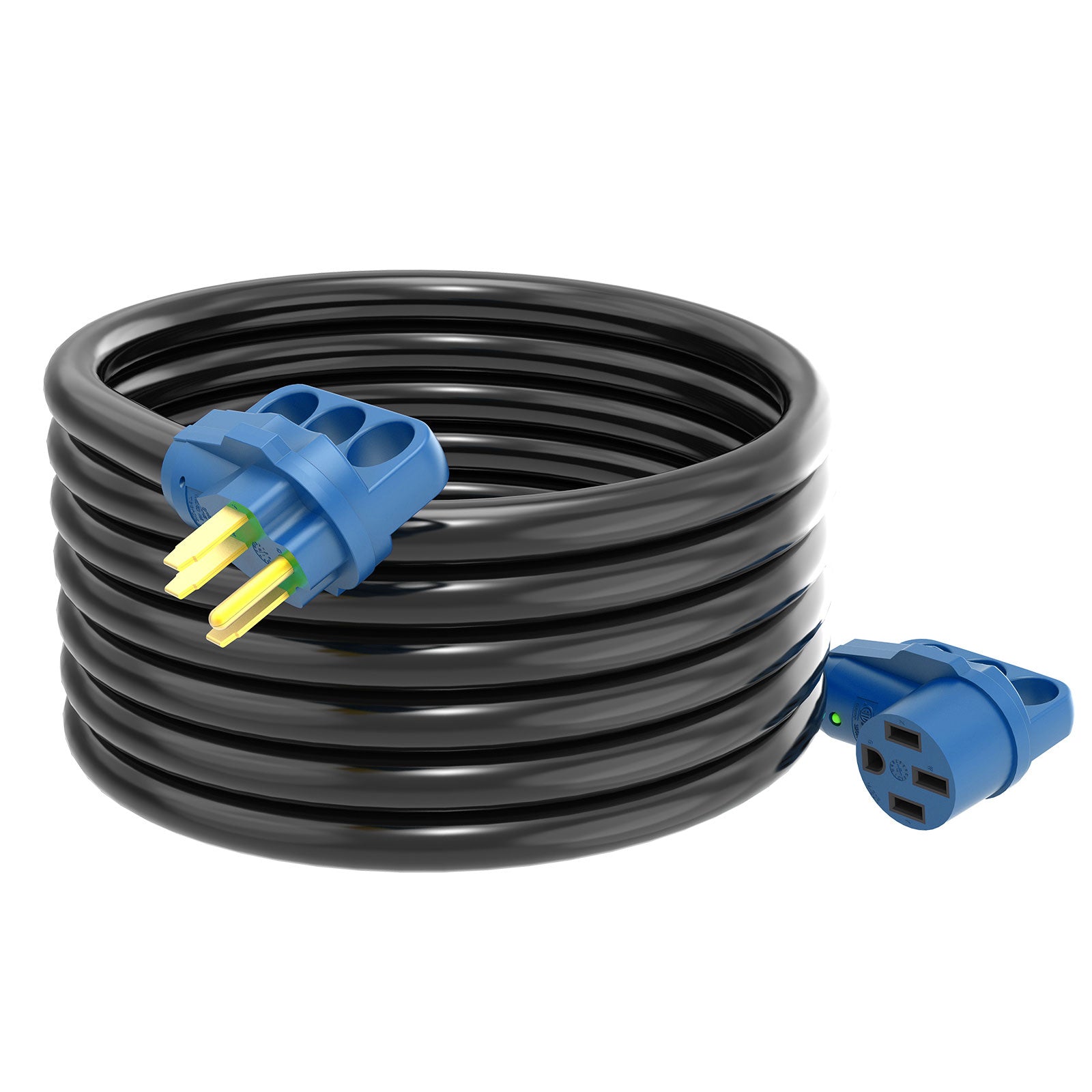 Makerz 232 Heavy-Duty RV Power Cord with Powered Connection Indicator Light and Easy-Plug Handle - 50' Length, 50 Amp, NEMA 14-50P to NEMA 14-50R, ETL-Certified