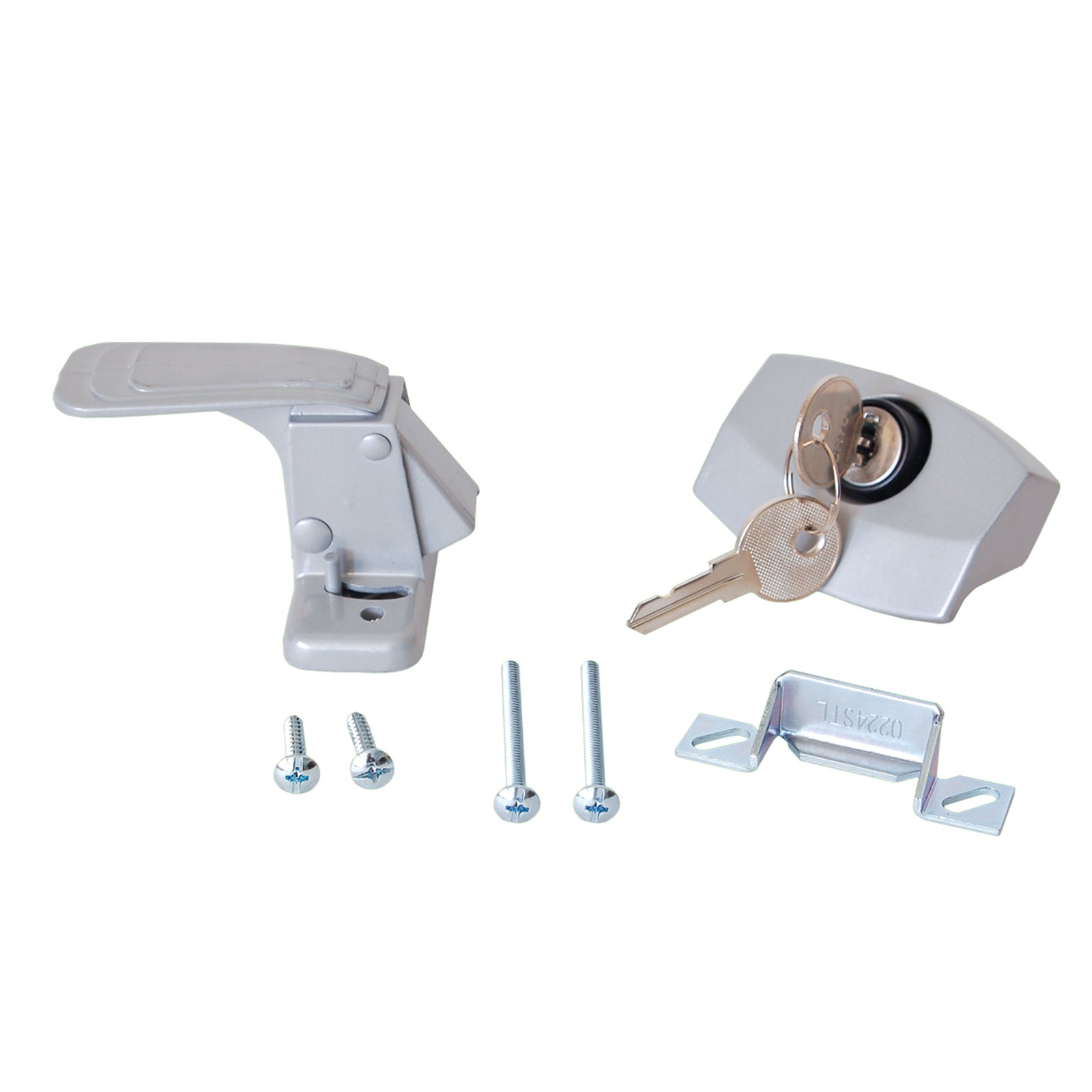 RV Designer E311 Locking Camper Door Latch - Gray