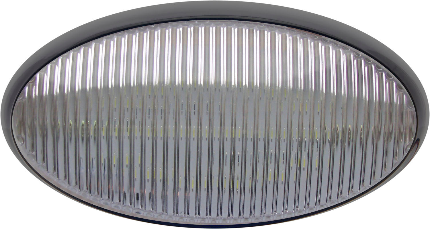 Optronics RVPLL11CFS LED Oval Porch Light - Black Housing