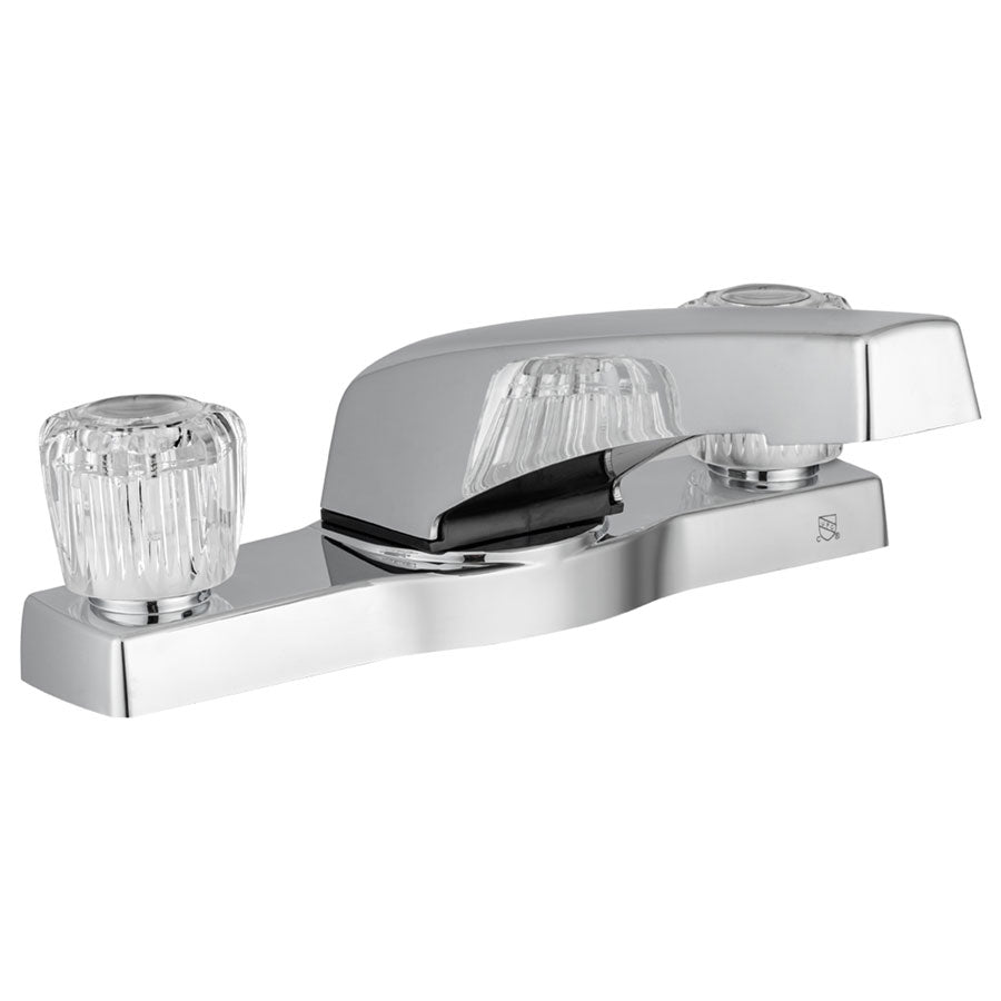 Dura Faucet DF-SA620A-CP RV Garden Tub Filler Faucet with Crystal Acrylic Knobs - Chrome Polished