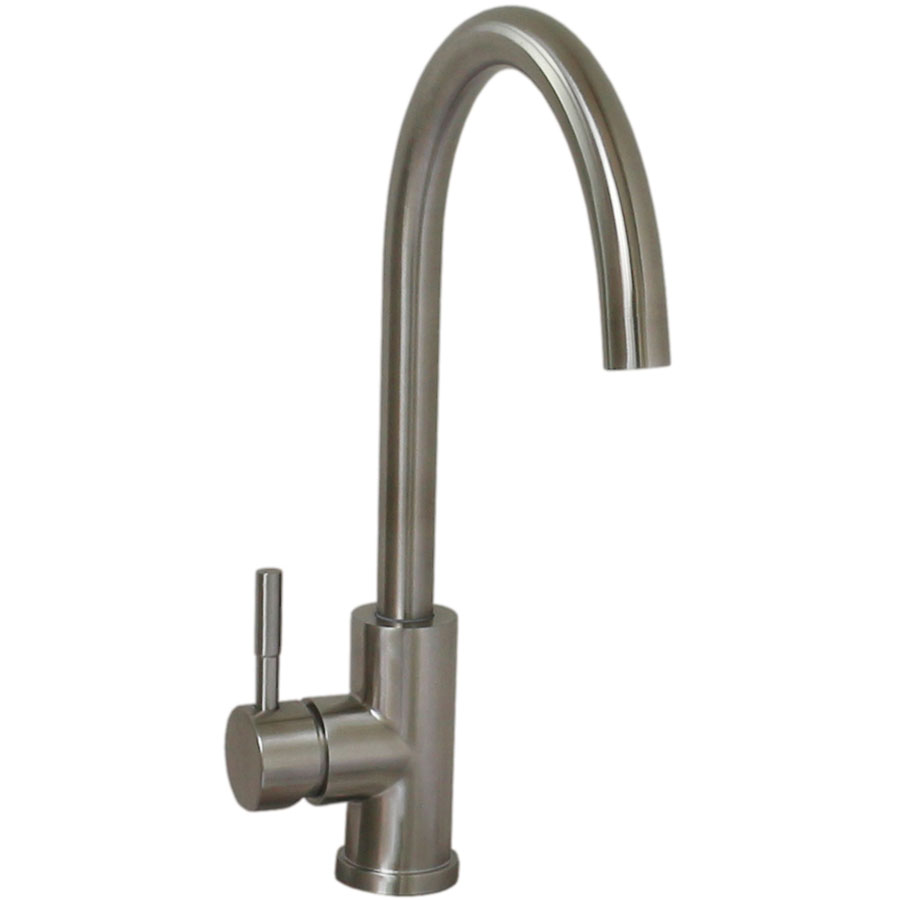 Empire Faucets SL7000BN-A Single Lever Metal RV Kitchen Faucet with Gooseneck Spout - Brushed Nickel