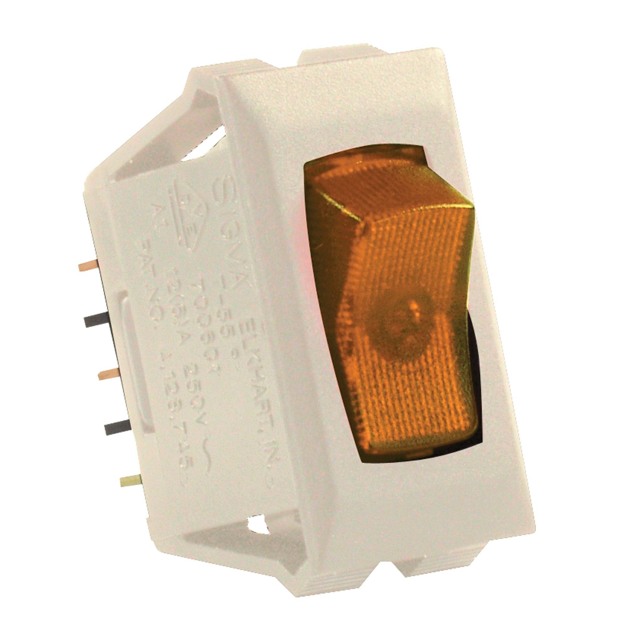 JR Products 12575 Illuminated 12V On/Off Switch - Amber/Ivory